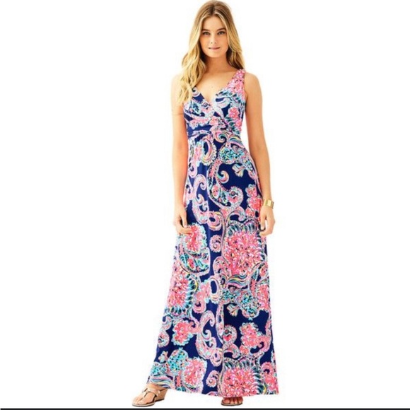Lilly Pulitzer Dresses & Skirts - Lilly Pulitzer Sloane Maxi Dress in Paisley Halibut Print